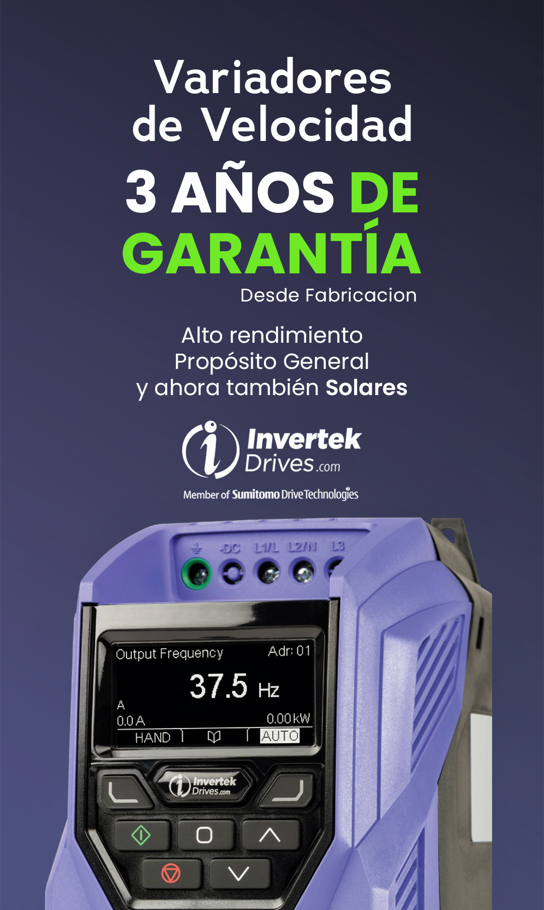 fasgrel variadores de velocidad invertek
