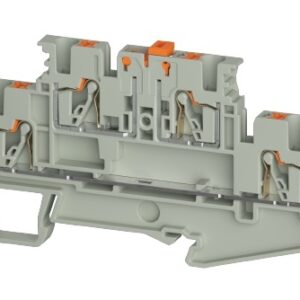 Borne de Paso, WTPN 2.5 E TKM, Push-In, 2.5 mm², 20A, 400V, 0.14mm²-2.5mm² (26-12 AWG), pisos 2, Seccionable por cuchilla