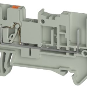 Borne de Paso, WTPN 2.5 P/F, Push-In, 2.5 mm², 24A, 800V, 0.14mm²-2.5mm² (26-12 AWG), pisos 1, Seccionable por cuchilla