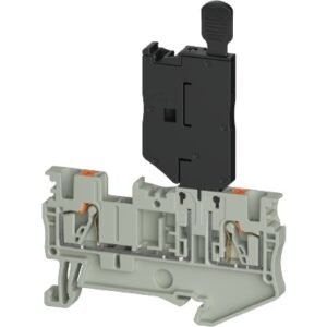 Borne de Paso, WTPN 2.5 FSI24 5X20, Push-In, 2.5 mm², 6.3A, 400V, 0.14mm²-2.5mm² (26-12 AWG), pisos 1, Portafusible