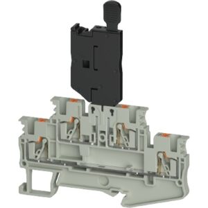 Borne de Paso, WTPN 2.5 E FSI 5X20, Push-In, 2.5 mm², 6.3A, 400V, 0.14mm²-2.5mm² (26-12 AWG), pisos 2, Portafusible