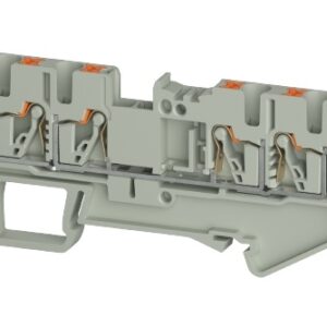 BORNE DE 4 CONDUCTORES, Push-In, 2.5mm², (0.14-2.5mm² / 26-12 AWG), 24A, 800V | WTPN 2.5 D2/2