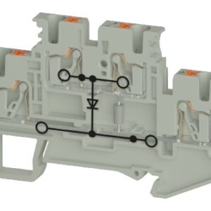 Borne de Paso, WTPN 2.5 E D02, Push-In, 2.5 mm², 0.5A, 500V, 0.14mm²-2.5mm² (26-12 AWG), pisos 2, Especial multipiso