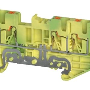 Borne de Tierra, WTPN 2.5 D1/2 PE, Push-In, 2.5 mm², 800V, 0.14mm²-2.5mm² (26-12 AWG), pisos 1, Multiconductor