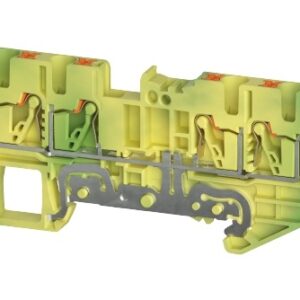 Borne de Tierra, WTPN 2.5 D2/2 PE, Push-In, 2.5 mm², 800V, 0.14mm²-2.5mm² (26-12 AWG), pisos 1, Multiconductor