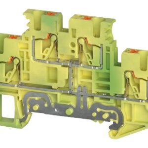 Borne de Tierra, WTPN 2.5 E PE, Push-In, 2.5 mm², 500V, 0.14mm²-2.5mm² (26-12 AWG), pisos 2, Multipiso