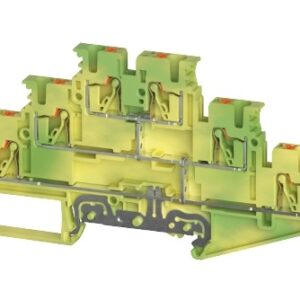 Borne de Tierra, WTPN 2.5 E3 PE, Push-In, 2.5 mm², 500V, 0.14mm²-2.5mm² (26-12 AWG), pisos 3, Multipiso