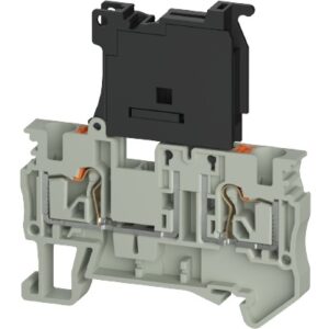 Borne de Paso, WTPN 4 FSI24 5X20, Push-In, 4 mm², 6.3A, 400V, 0.2mm²-4mm² (24-10 AWG), pisos 1, Portafusible