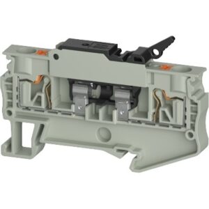 Borne de Paso, WTPN 4 FSIL 5X20, Push-In, 4 mm², 6.3A, 500V, 0.2mm²-4mm² (24-10 AWG), pisos 1, Portafusible