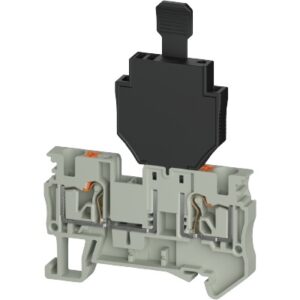 Borne de Paso, WTPN 4 FSIU24 5X20, Push-In, 4 mm², 6.3A, 24V, 0.2mm²-4mm² (24-10 AWG), pisos 1, Portafusible