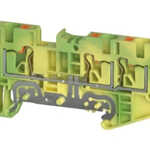Borne de Tierra, WTPN 4 D1/2 PE, Push-In, 4 mm², 800V, 0.2mm²-4mm² (24-10 AWG), pisos 1, Multiconductor