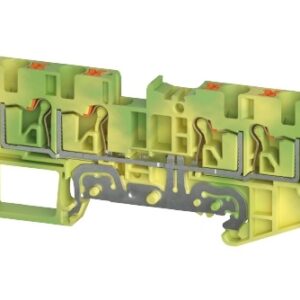 Borne de Tierra, WTPN 4 D2/2 PE, Push-In, 4 mm², 800V, 0.2mm²-4mm² (24-10 AWG), pisos 1, Multiconductor