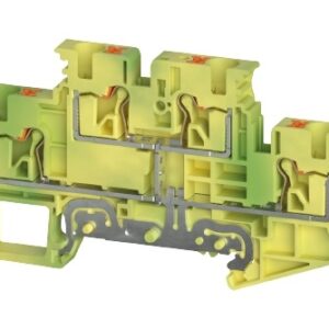 Borne de Tierra, WTPN 4 E PE, Push-In, 4 mm², 500V, 0.2mm²-4mm² (24-10 AWG), pisos 2, Multipiso
