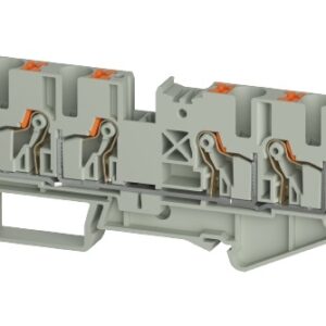 Borne de Paso, WTPN 6 D2/2, Push-In, 6 mm², 41A, 1000V, 0.5mm²-6mm² (20-8 AWG), pisos 1, Multiconductor