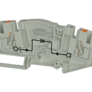 Borne de Paso, WTPN 6 D05, Push-In, 6 mm², 1.3A, 1000V, 0.5mm²-6mm² (20-8 AWG), pisos 1, Especial