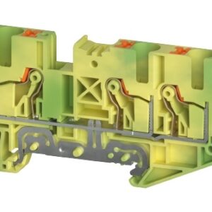 Borne de Tierra, WTPN 6 D1/2 PE, Push-In, 6 mm², 1000V, 0.5mm²-6mm² (20-8 AWG), pisos 1, Multiconductor
