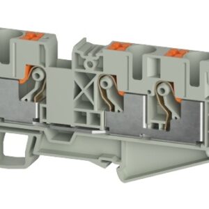 Borne de Paso, WTPN 10 D1/2, Push-In, 10 mm², 57A, 1000V, 0.5mm²-10mm² (20-6 AWG), pisos 1, Multiconductor