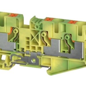 Borne de Tierra, WTPN 10 D1/2 PE, Push-In, 10 mm², 1000V, 0.5mm²-10mm² (20-6 AWG), pisos 1, Multiconductor