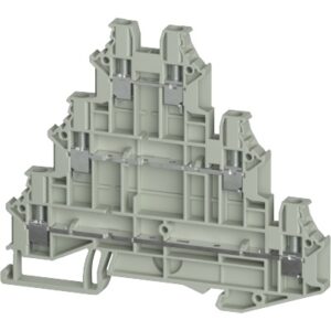 BORNE DE 3 PISOS, Tornillo, nominal 2.5mm², (0.34-2.5mm² / 22-12 AWG), 24A, 1000V | WTN 2.5 E3