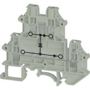 BORNE ESPECIAL DE 2 PISOS, Tornillo, nominal 2.5mm², (0.34-2.5mm² / 22-12 AWG), 0.5A, 250V | WTN 2.5 E D01
