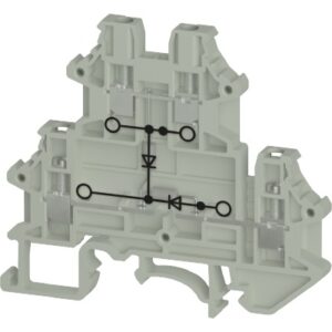 BORNE ESPECIAL DE 2 PISOS, Tornillo, nominal 2.5mm², (0.34-2.5mm² / 22-12 AWG), 0.5A, 250V | WTN 2.5 E D04