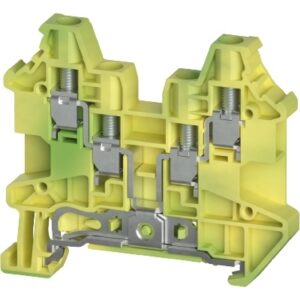 BORNE DE TIERRA DE 4 CONDUCTORES, Tornillo, nominal 4mm², (0.14-4mm² / 28-10 AWG), 800V | WTN 4 D2/2 PE