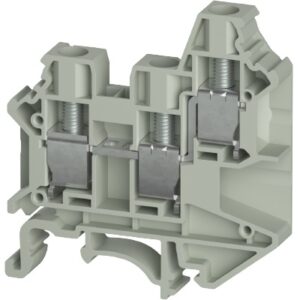 BORNE DE 3 CONDUCTORES, Tornillo, nominal 6mm², (0.5-6mm² / 20-8 AWG), 41A, 1000V | WTN 6 D1/2