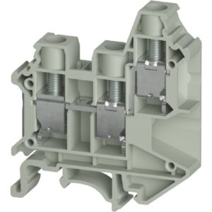 BORNE DE 3 CONDUCTORES, Tornillo, nominal 10mm², (0.5-10mm² / 20-6 AWG), 57A, 1000V | WTN 10 D1/2