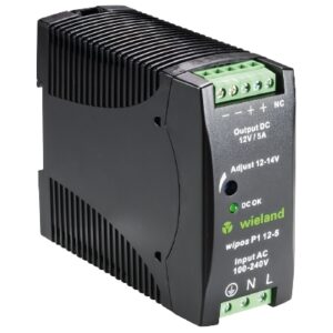 FUENTE DE ALIMENTACIÓN, 1F, 90-264VAC, 12VDC, 5A, 60W, (-40...71°C) | WIPOS P1 12-5