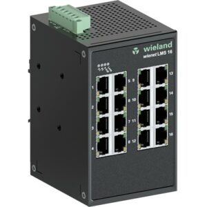 SWITCH INDUSTRIAL, No administrable, 16x RJ45 10/100 Mbit/s, IP30, (-40...75°C) | WIENET LMS 16-W